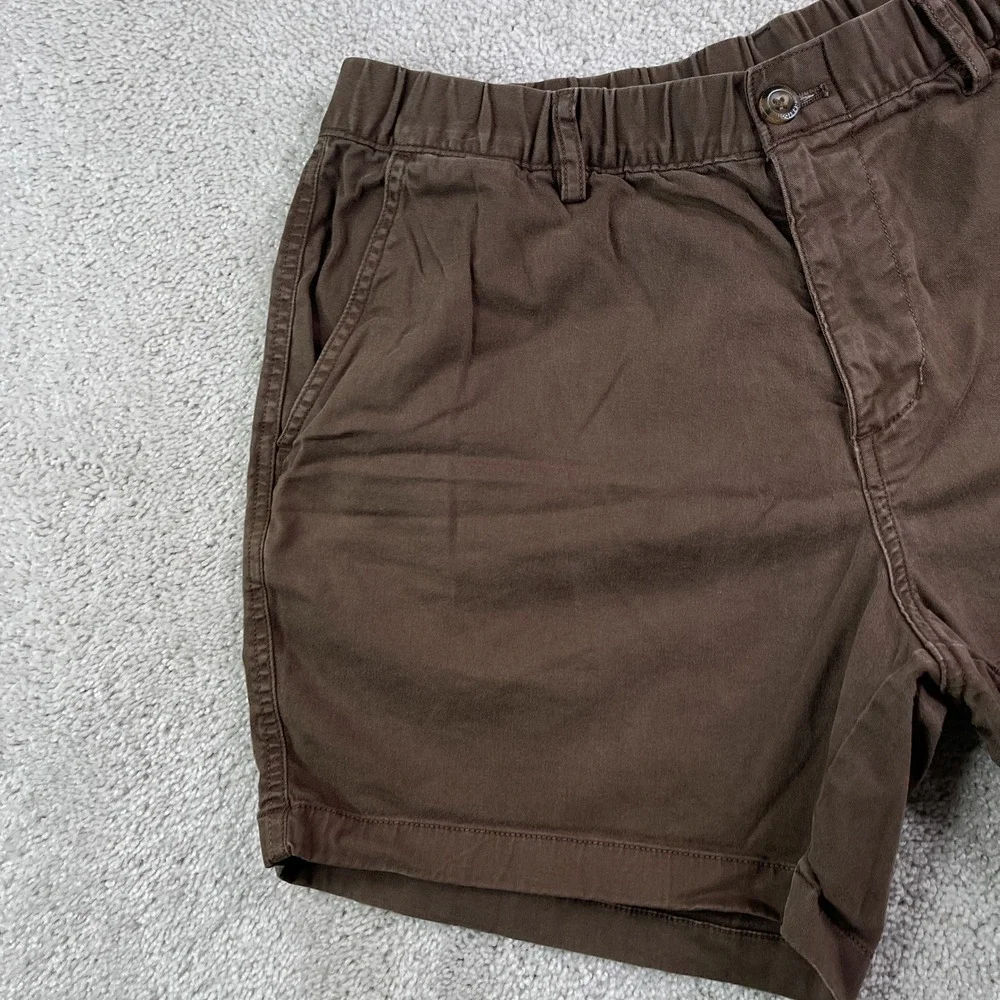 Bearbottom Shorts Mens Large Brown Chino Stretch Elastic Waist 5